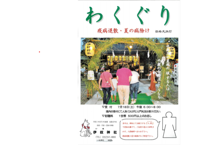 茅輪神事(わくぐり)のご案内